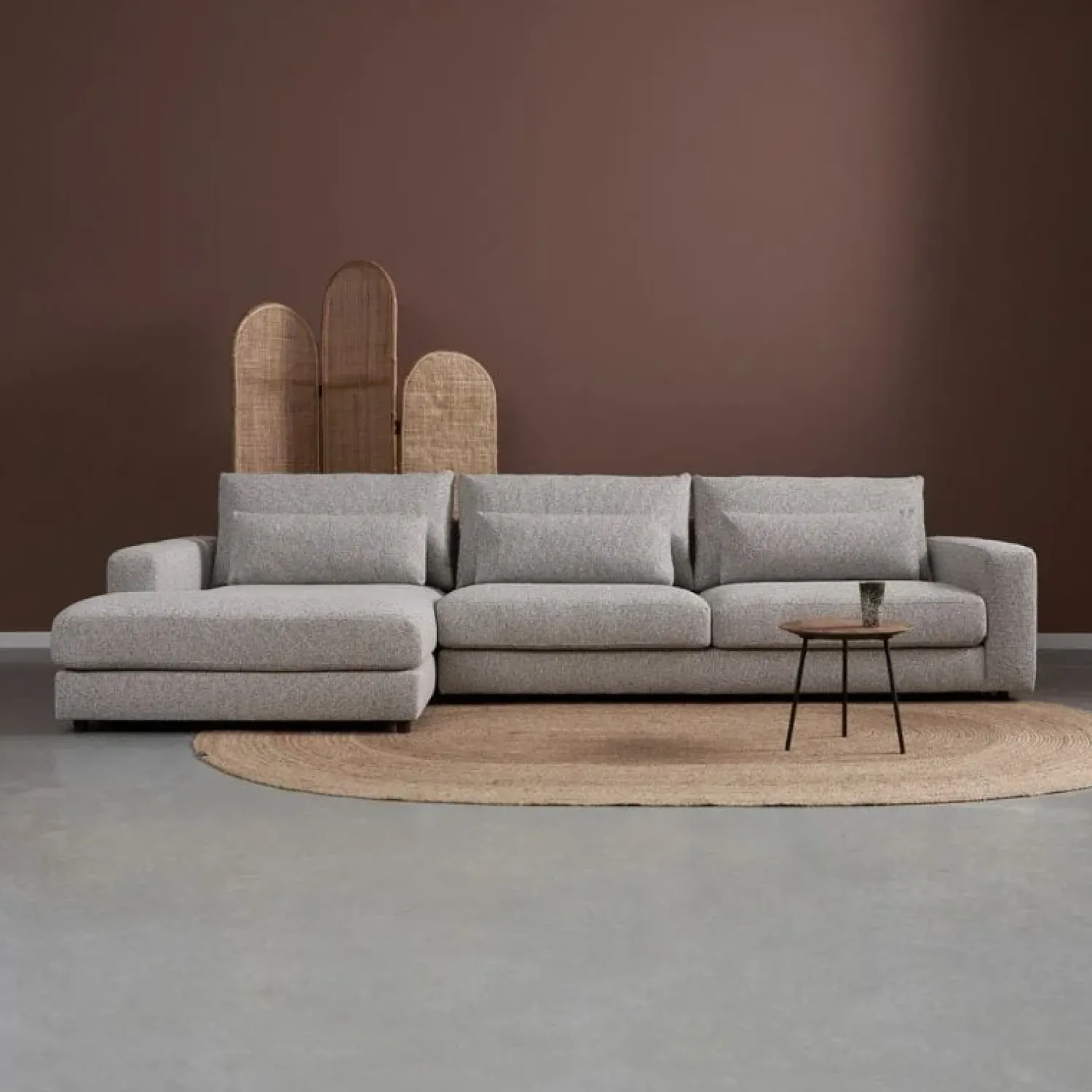 Pepp Hoekbanken|Bank Como met chaise longue links – Grijs Puente 09 general
