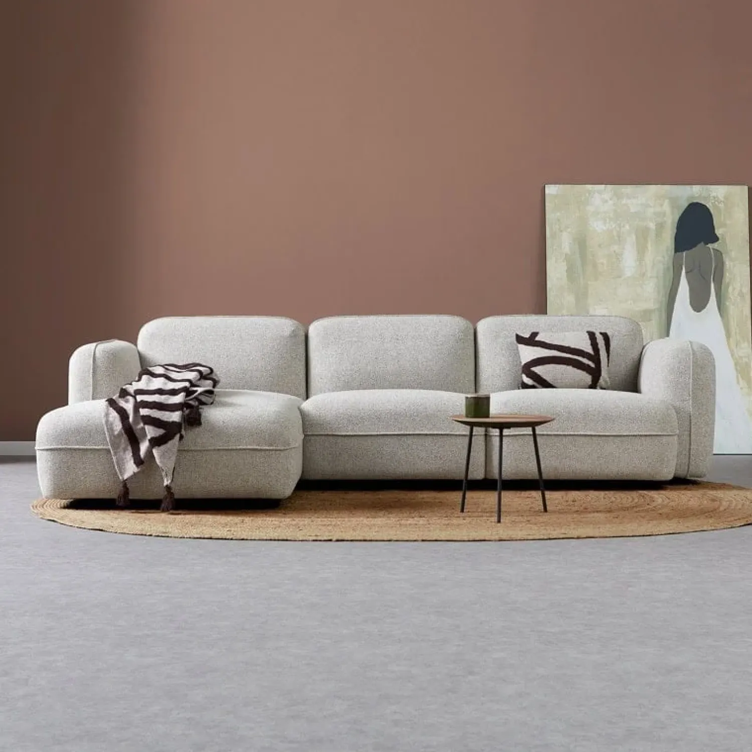 Pepp Hoekbanken|Bank Drop Chaise longue links - Serenity 03 stof