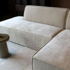 Pepp Hoekbanken|Bank Enzo Chaise longue rechts Stof beige taupe