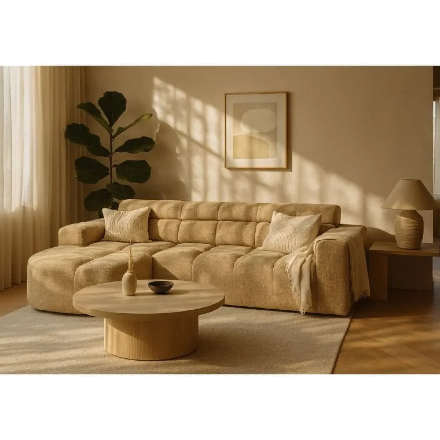 EasyFurn Modulaire Banken|Loungebanken|Bank Fay (3-zits arm links+Divan rond arm rechts)