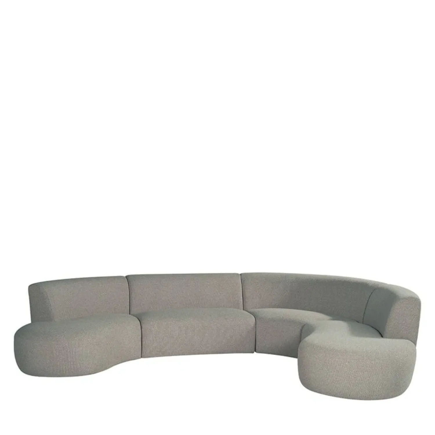 Label51 Loungebanken|Bank Florence Grijs Boucle 350cm