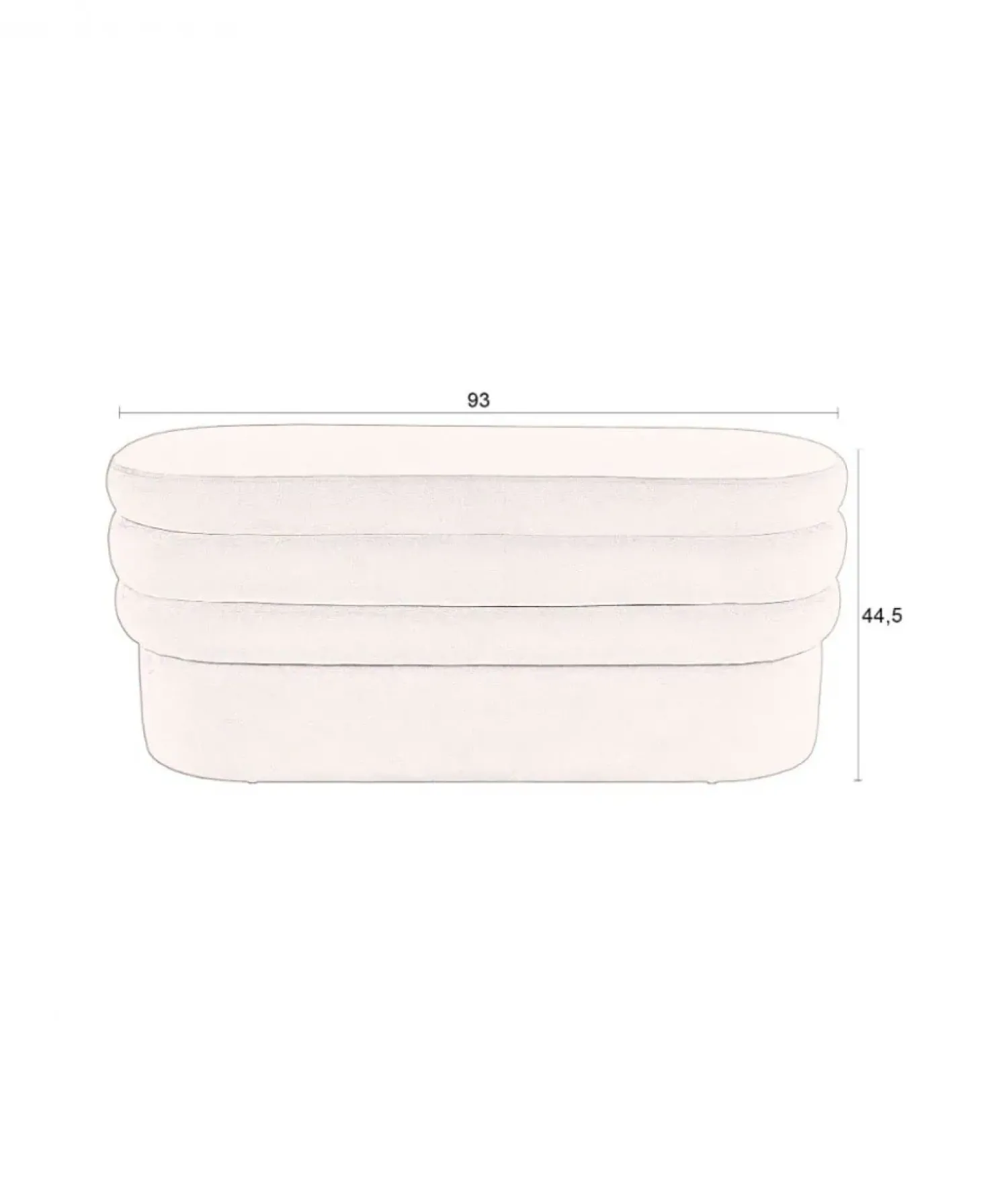 Dutchbone Eetkamerbanken|Eetkamerbanken|Bankje Aditi velvet Bruin 93cm