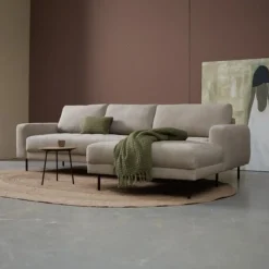 Pepp Hoekbanken|Bank Oreo Chaise longue rechts linnen beige