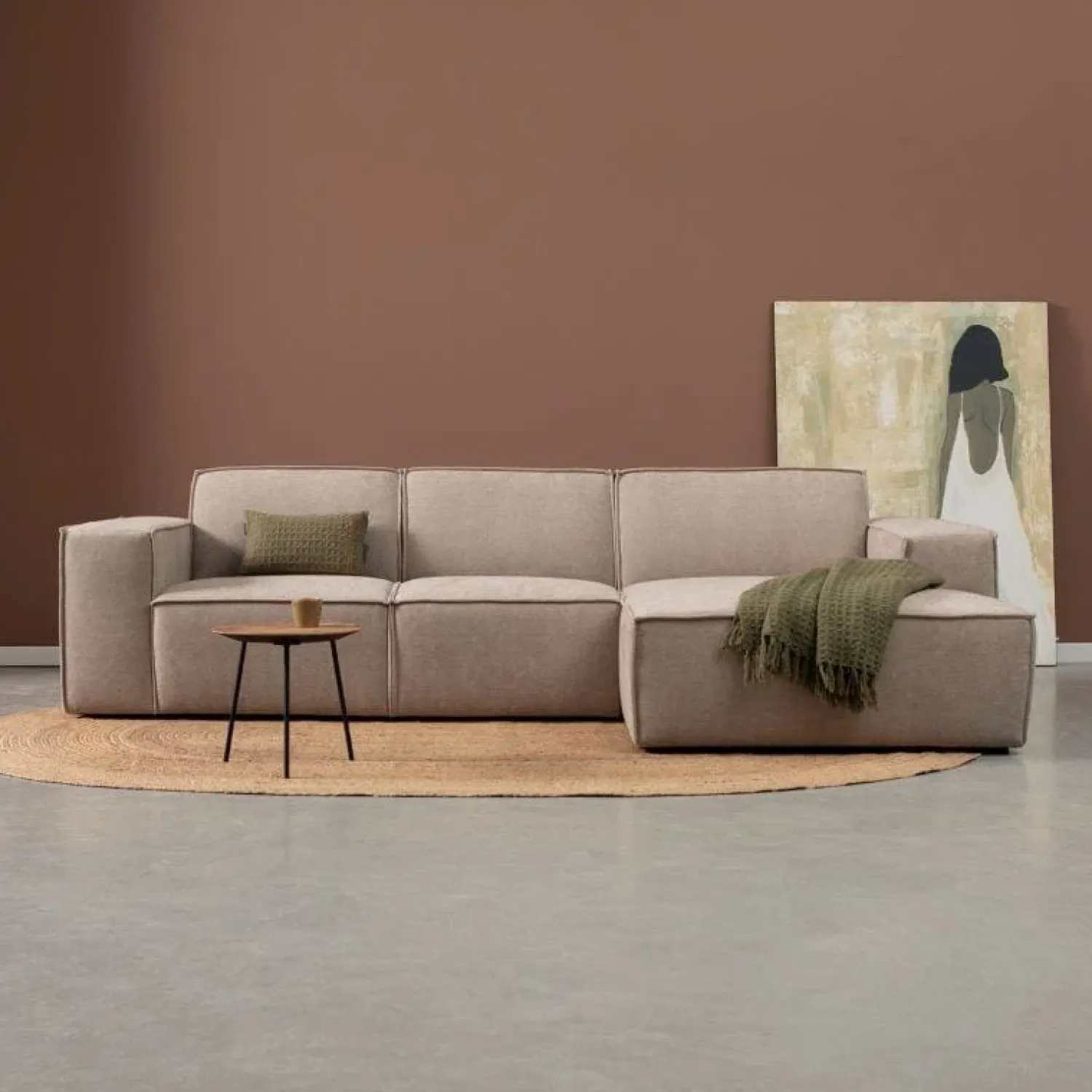 Pepp Hoekbanken|Bank Play Chaise longue rechts - Tesla 2003 stof