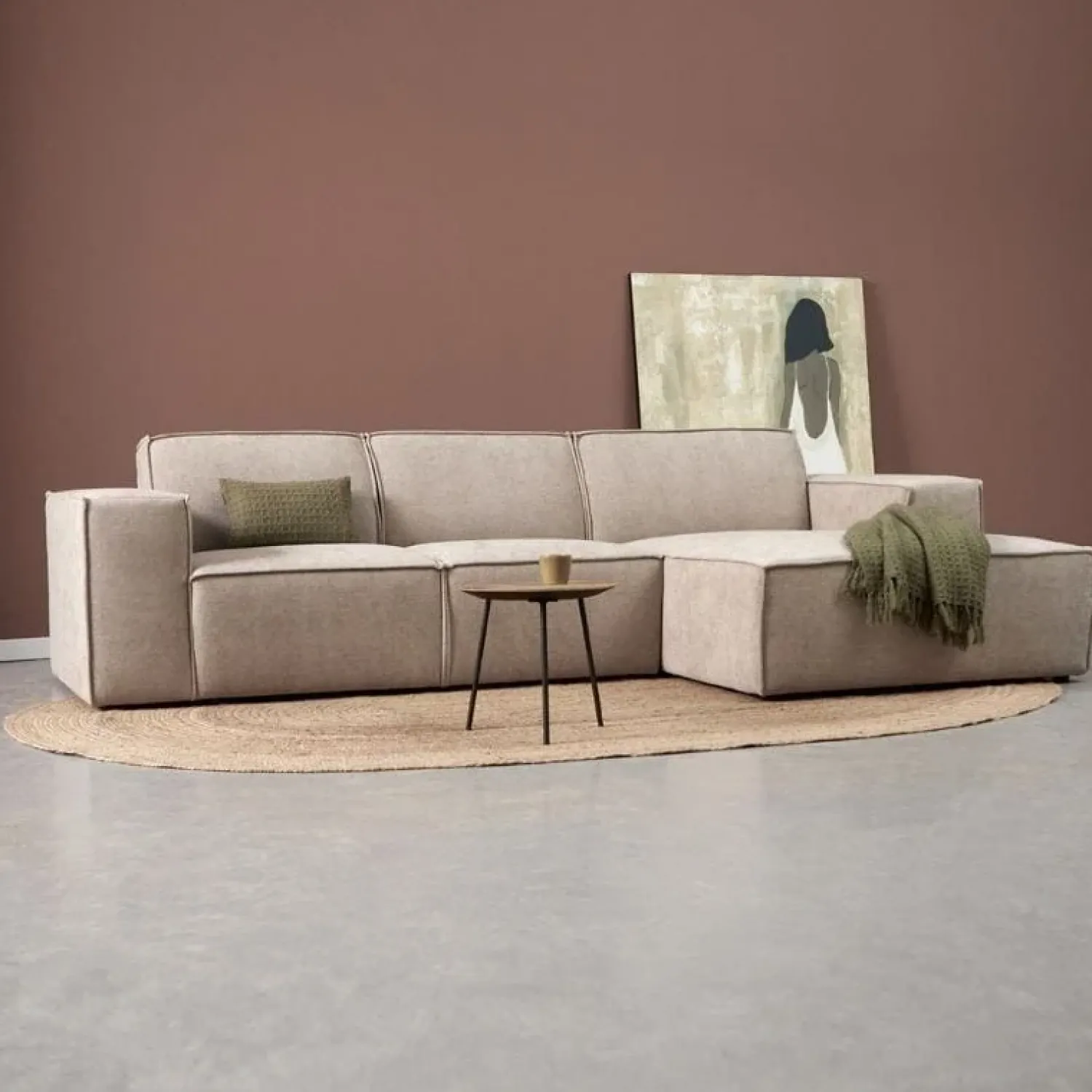 Pepp Hoekbanken|Bank Play Chaise longue rechts - Tesla 2003 stof