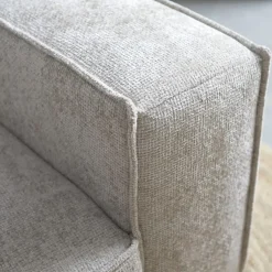 Pepp Loungebanken|Bank River Chaise longue links – Taupe stof