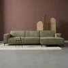 Pepp Loungebanken|Bank River Chaise longue rechts – Groen stof