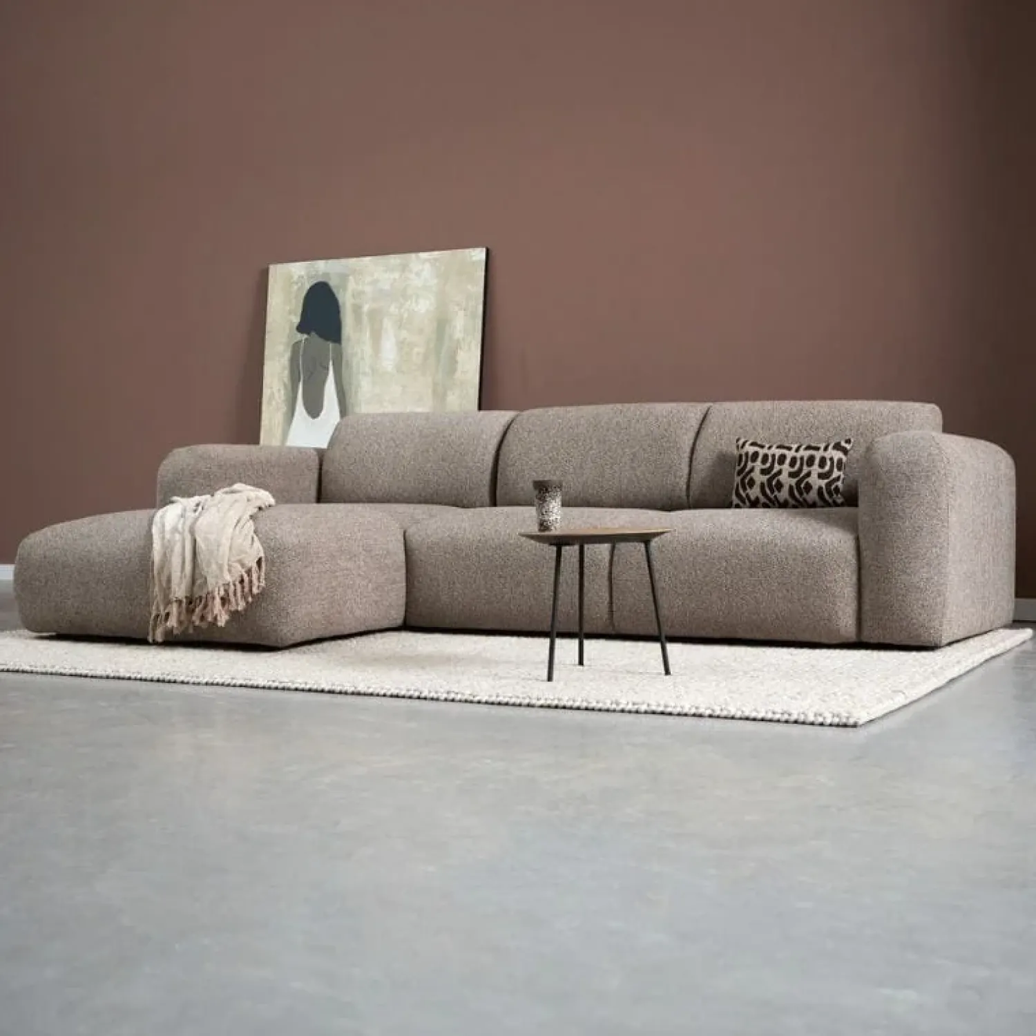 Pepp Hoekbanken|Bank Soul Chaise longue links - Sole 27 stof