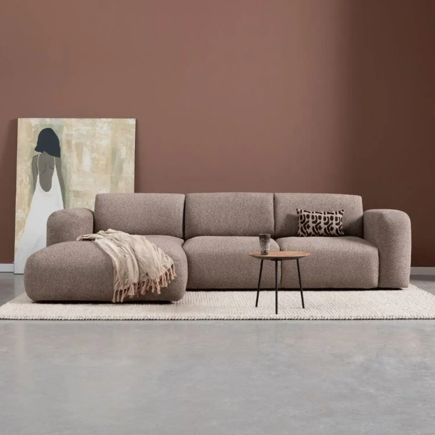 Pepp Hoekbanken|Bank Soul Chaise longue links - Sole 27 stof