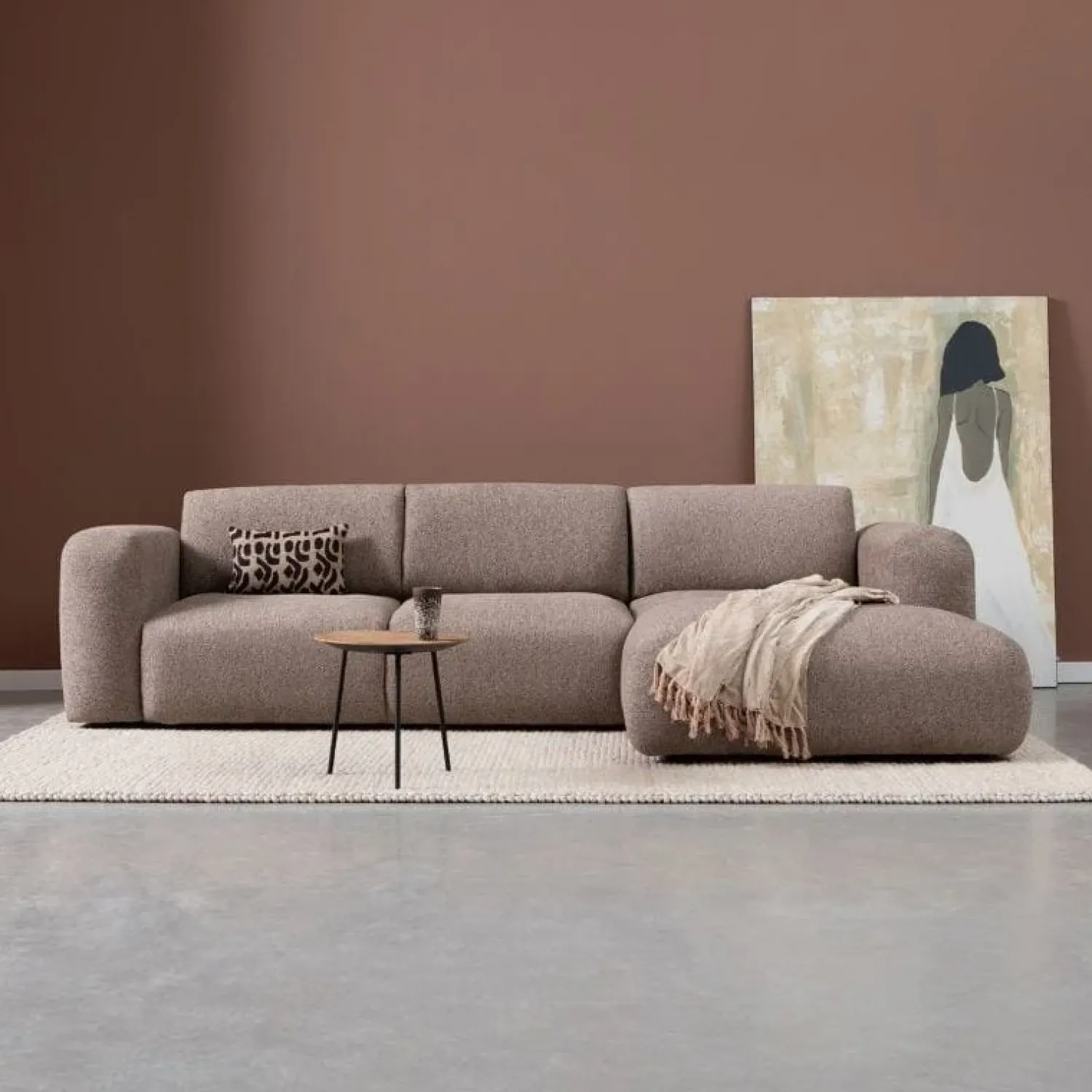 Pepp Hoekbanken|Bank Soul Chaise longue rechts - Sole 27 stof