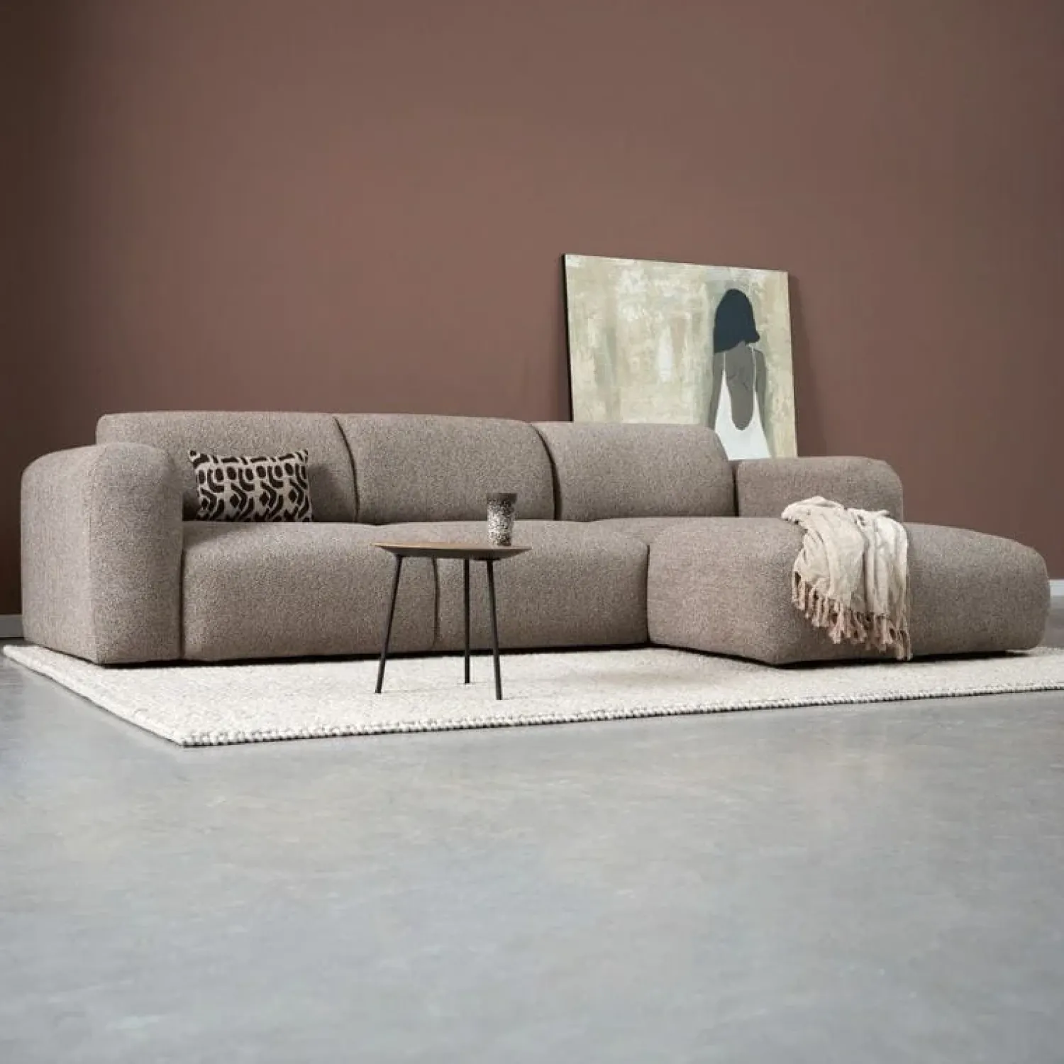 Pepp Hoekbanken|Bank Soul Chaise longue rechts - Sole 27 stof