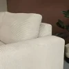 Pepp Hoekbanken|Bank Uno Chaise longue links ribstof beige