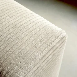 Pepp Hoekbanken|Bank Uno Chaise longue links ribstof beige