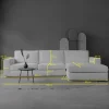 Pepp Hoekbanken|Bank Uno Chaise longue rechts ribstof beige