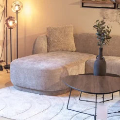 EasyFurn Modulaire Banken|Loungebanken|Bank Ziva (Divan rond links+2-zits zonder armen+Longchair rond rechts)
