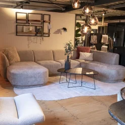 EasyFurn Modulaire Banken|Loungebanken|Bank Ziva (Divan rond links+2-zits zonder armen+Longchair rond rechts)