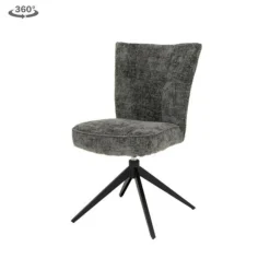 Tower living Eetkamerstoelen|Bardi Eetkamerstoel Antraciet stof