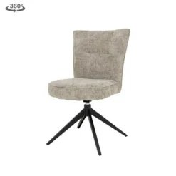 Tower living Eetkamerstoelen|Bardi Eetkamerstoel Beige stof