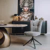 Tower living Eetkamerstoelen|Bardi Eetkamerstoel Grijs stof
