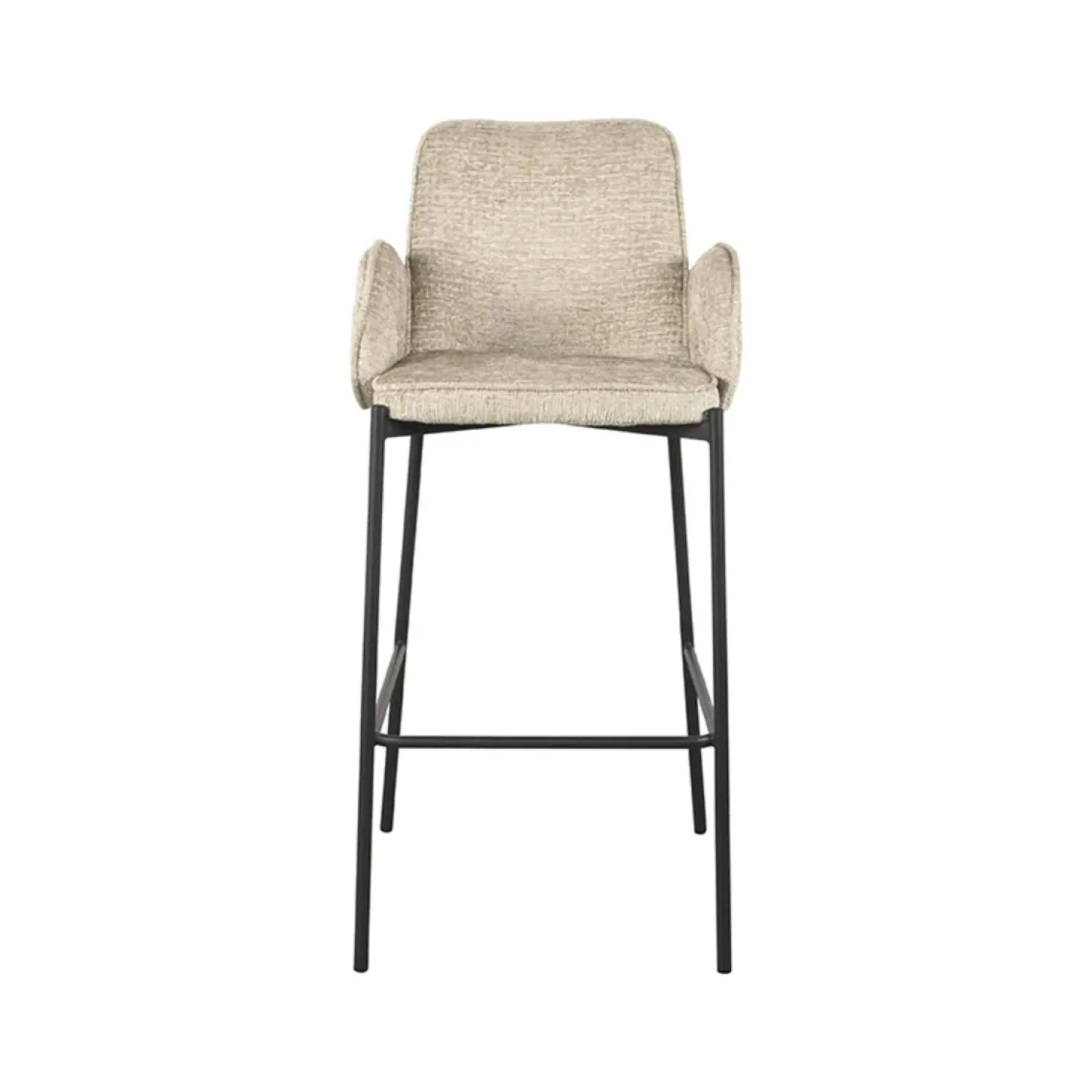 Label51 Barkrukken|Barkruk Joni Beige Fluweel Zithoogte 78cm