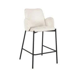 Label51 Barkrukken|Barkruk Joni Crème Fluweel 51cm