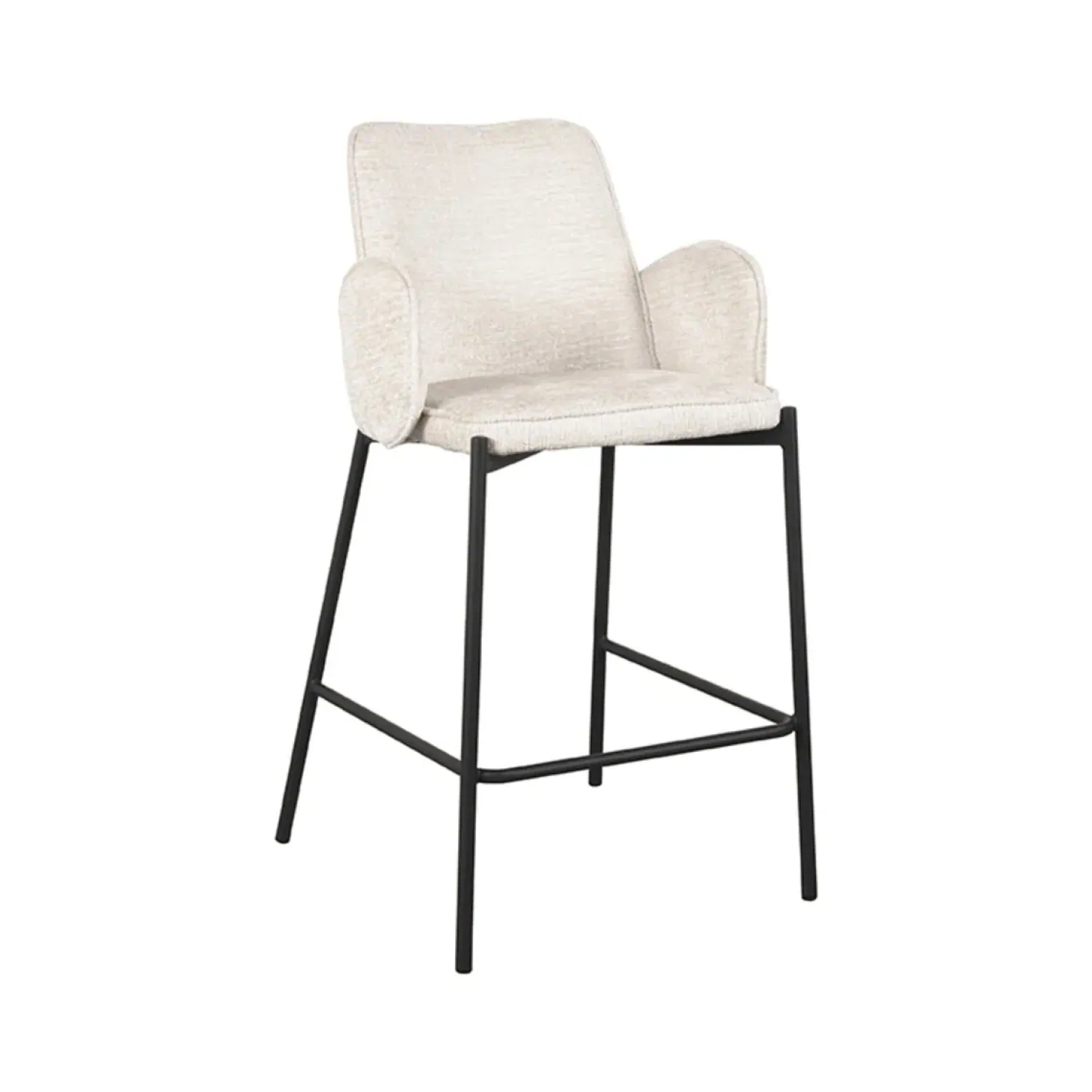 Label51 Barkrukken|Barkruk Joni Crème Fluweel 51cm