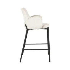 Label51 Barkrukken|Barkruk Joni Crème Fluweel 51cm