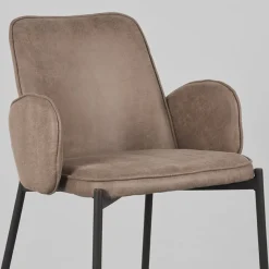 Label51 Barkrukken|Barkruk Joni Taupe Micro Suede 51cm