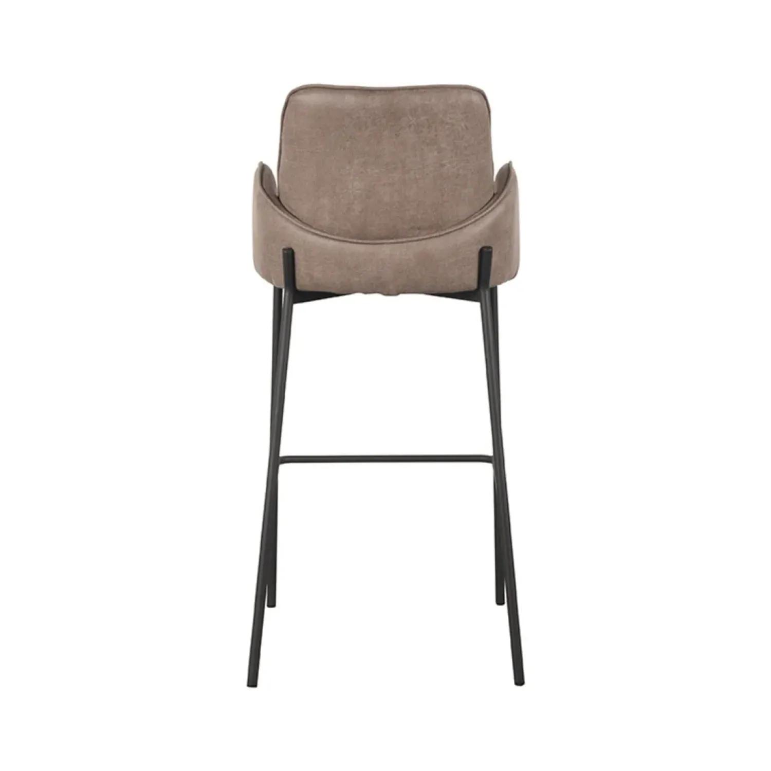Label51 Barkrukken|Barkruk Joni Taupe Micro Suede Zithoogte 78cm