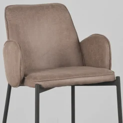Label51 Barkrukken|Barkruk Joni Taupe Micro Suede Zithoogte 78cm