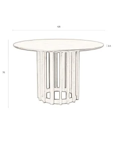 Dutchbone Eettafels|Barlet Eettafel Walnoot Rond 120cm