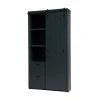vtwonen Wandkasten|Industriele Kasten|Barn Wandkast Bezaagd Mat Zwart 122cm