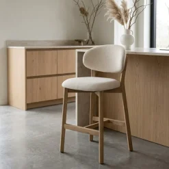 Eleonora Barkrukken|Barstoel Mikky Naturel Beige