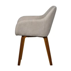 vtwonen Eetkamerstoelen|Base Eetkamerstoel velvet melange zand