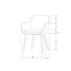 vtwonen Eetkamerstoelen|Base Eetkamerstoel velvet melange zand