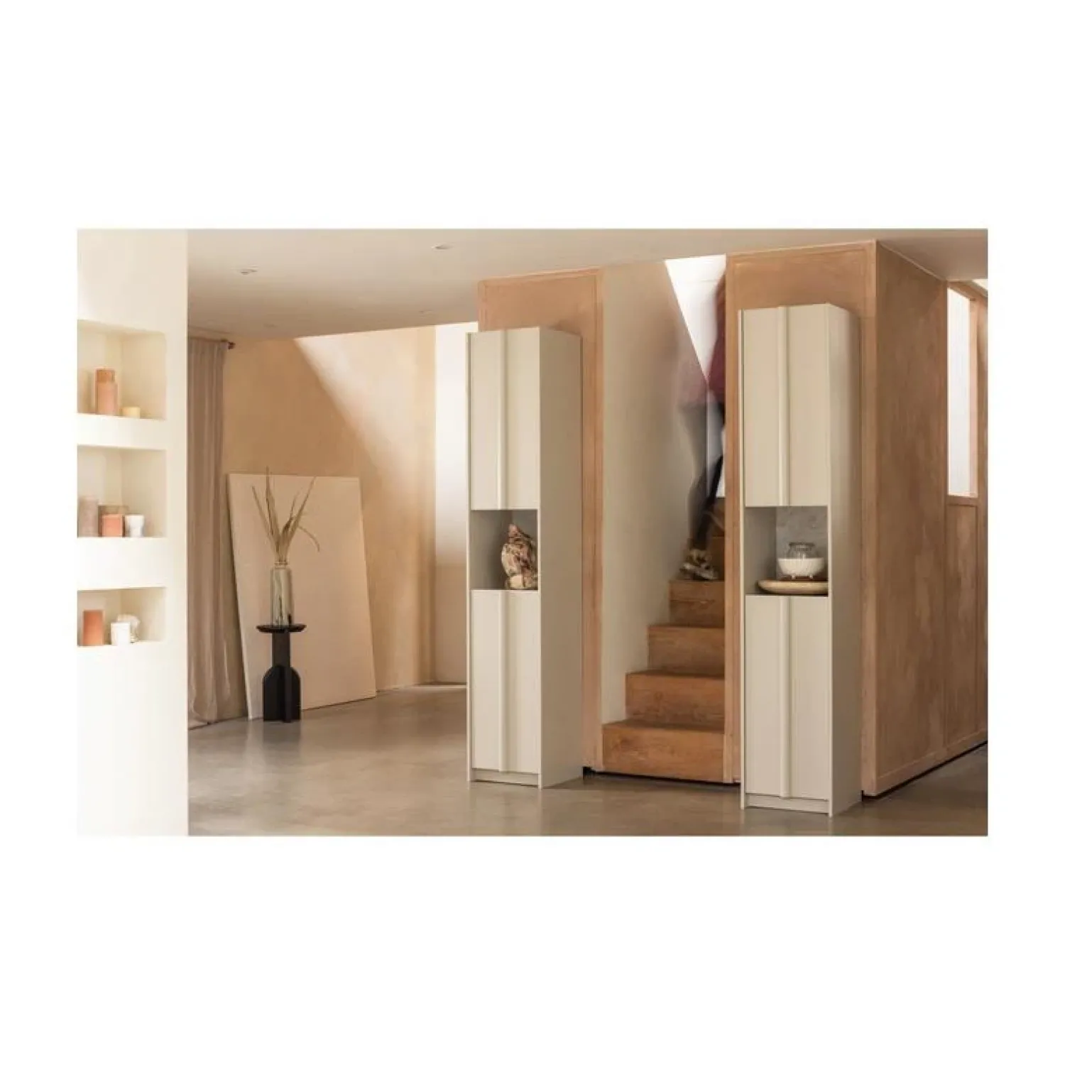 WOOOD Wandkasten|Industriele Kasten|Basu Smalle kast grenen dust 40 cm