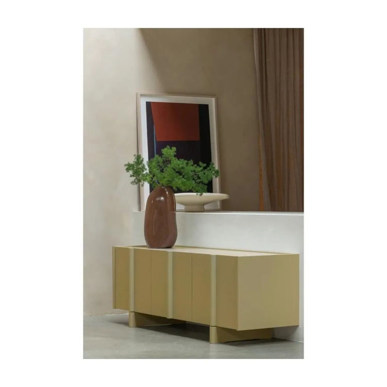 WOOOD Industriele Kasten|Tv Meubels|Basu Tv meubel grenen moss 152 cm