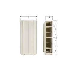 WOOOD Wandkasten|Industriele Kasten|Basu Wandkast grenen dust 101 cm