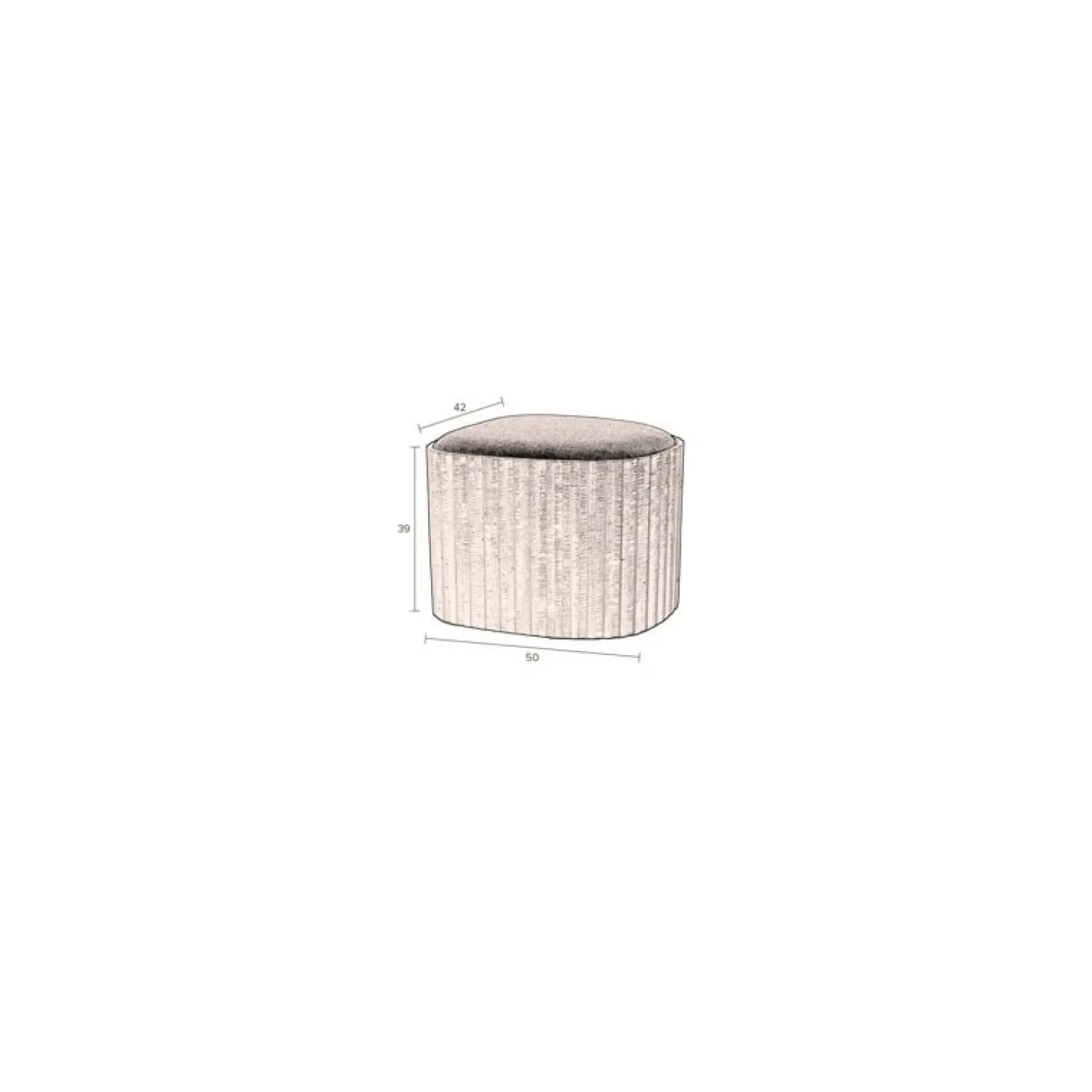 Dutchbone Hockers|Bay Opbergpoef Bruin 52cm