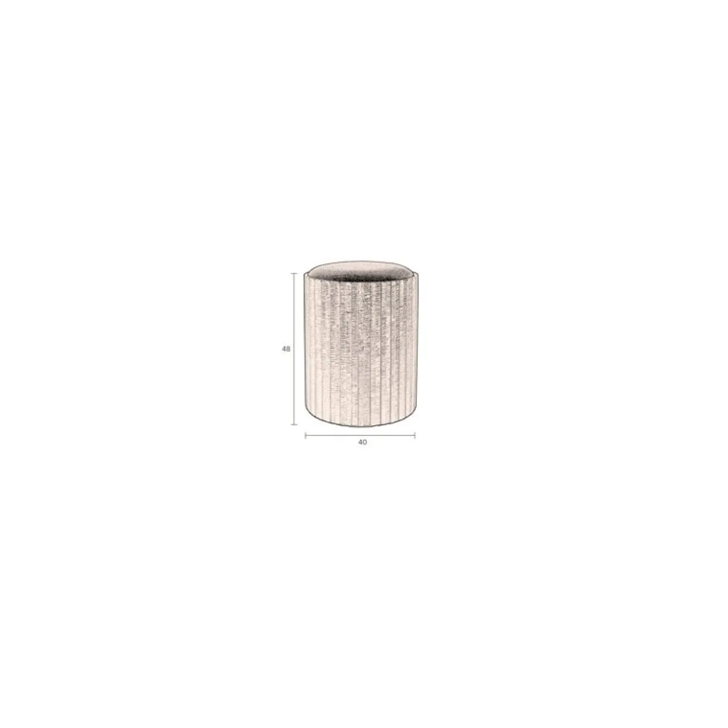Dutchbone Hockers|Bay Opbergpoef Bruin 40cm