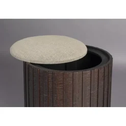 Dutchbone Hockers|Bay Opbergpoef Bruin 40cm