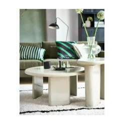 vtwonen Bijzettafels|Beach Bijzettafel mangohout grijs 64cm