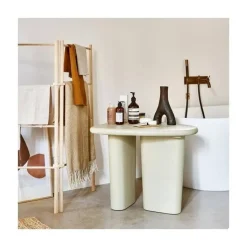 vtwonen Bijzettafels|Beach Bijzettafel mangohout grijs 64cm