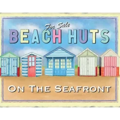 Cavetown Metalen Borden|Beach Huts - metalen bord