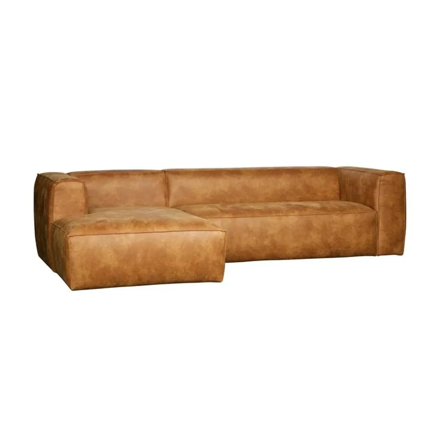 WOOOD Hoekbanken|Bean Hoekbank links ecoleer cognac 305cm