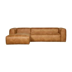 WOOOD Hoekbanken|Bean Hoekbank links ecoleer cognac 305cm