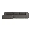 WOOOD Hoekbanken|Bean Hoekbank links ribstof taupe terrazzo 305cm