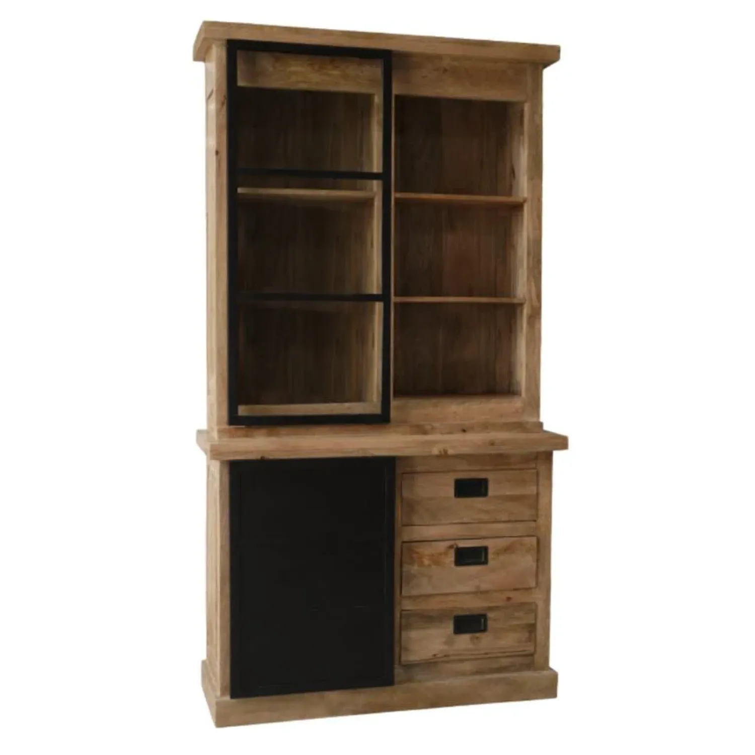 Furndea Vitrinekasten|Industriele Kasten|Belfort Buffetkast mangohout 120 cm