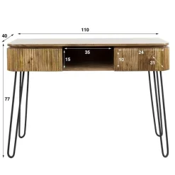 Kalfort Sidetables|Belisa kaptafel 2 lades mangohout 110cm