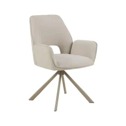 Nordhavn Eetkamerstoelen|Bella Eetkamerstoel beige met beige onderstel